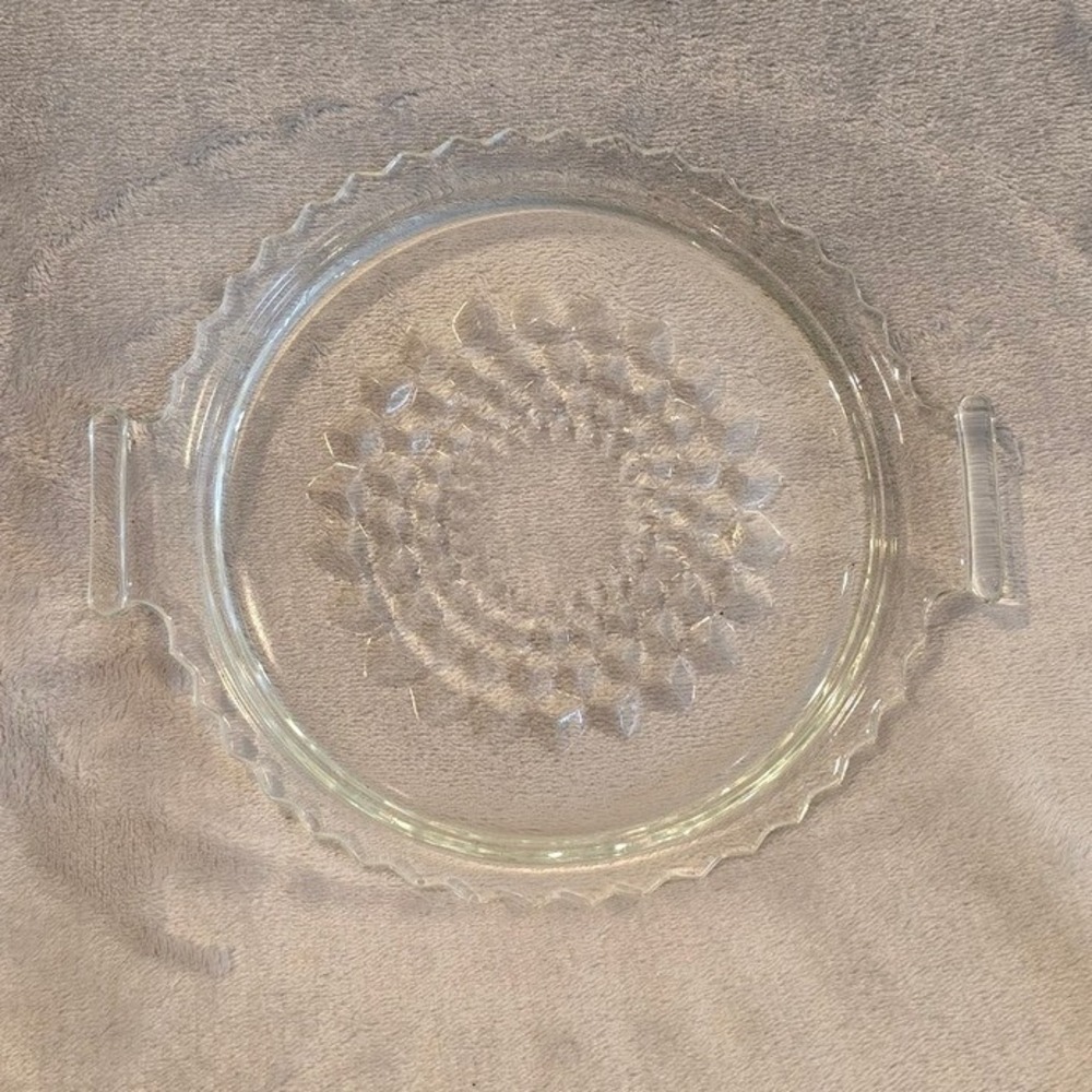 Clear Glass Serving Platter with Handles - Transparent